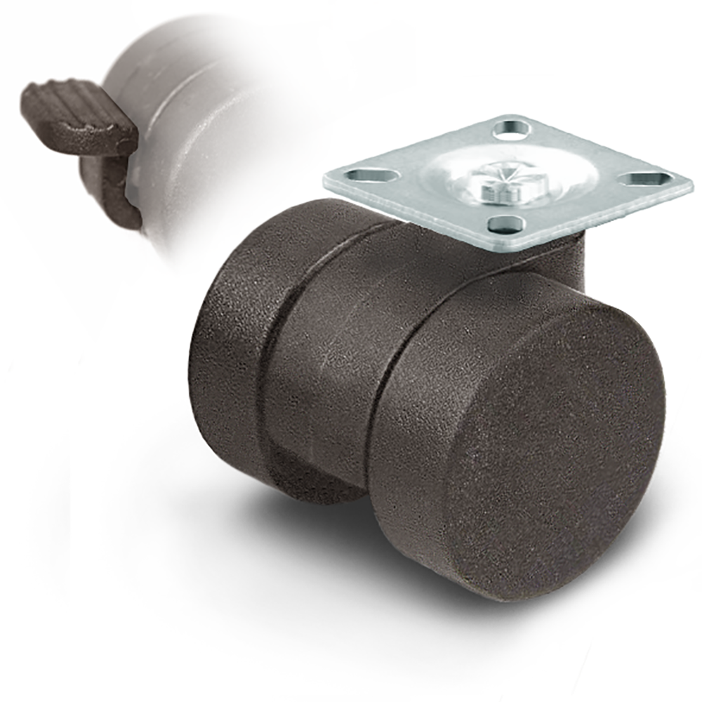 Møbelhjul med monteringsplade | CL200-200